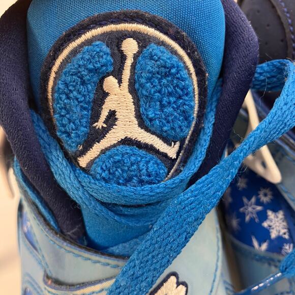 Nike Air Jordan 8 Retro GS Snowflake Blue White 305368-400 Youth Size 4.5Y Rare - Picture 11 of 11